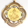 colier religios cu pandant victorian " Sfanta Maria". rolled gold. Marea Britanie